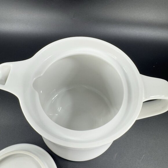 Seltmann Weiden Bavaria W Germany Praktica White Porcelain Carafe Pitcher Teapot - Picture 6 of 13